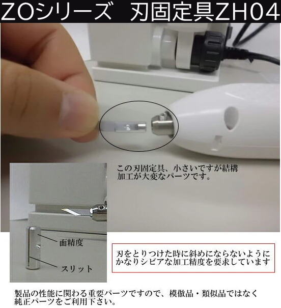 ZH04S 刃固定具セット（標準刃厚0.4mm用） ZOシリーズ